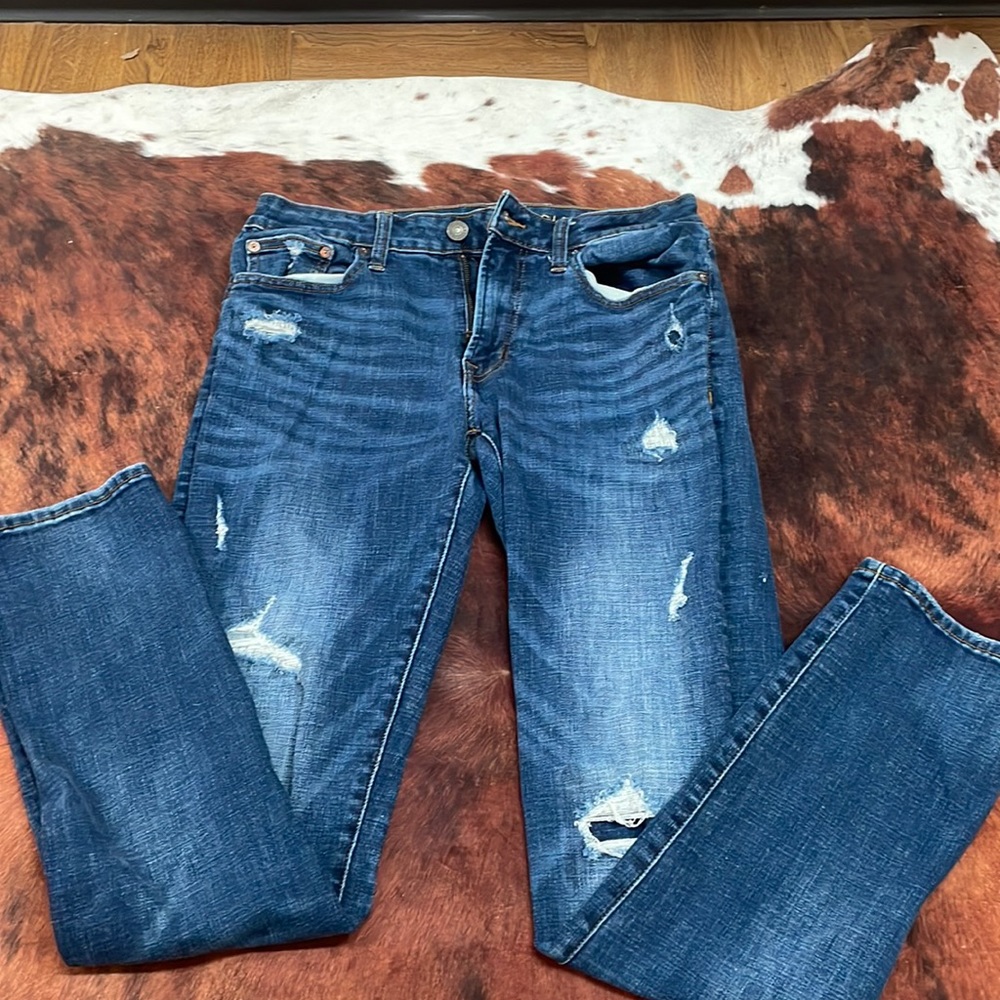 American eagle jeans distressed slim sz 32